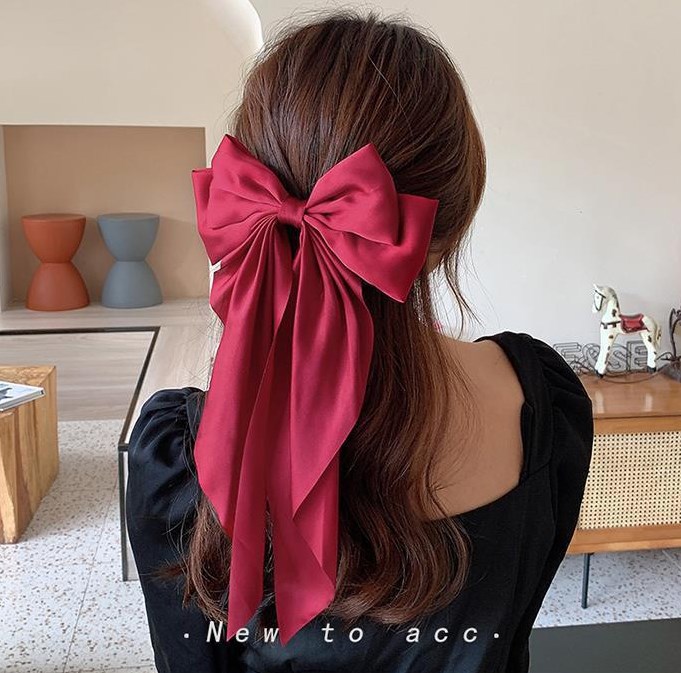 Women's Sweet Bow Knot Brocade Hair Clip display picture 4