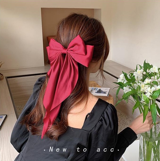 Women's Sweet Bow Knot Brocade Hair Clip display picture 2
