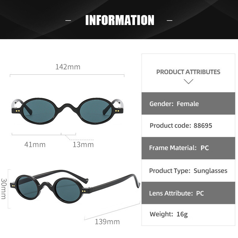 Funny Simple Style Color Block Ac Oval Frame Full Frame Men's Sunglasses display picture 2