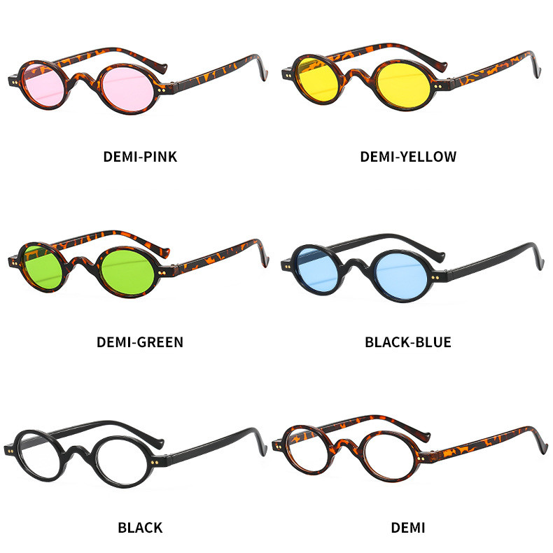 Funny Simple Style Color Block Ac Oval Frame Full Frame Men's Sunglasses display picture 5
