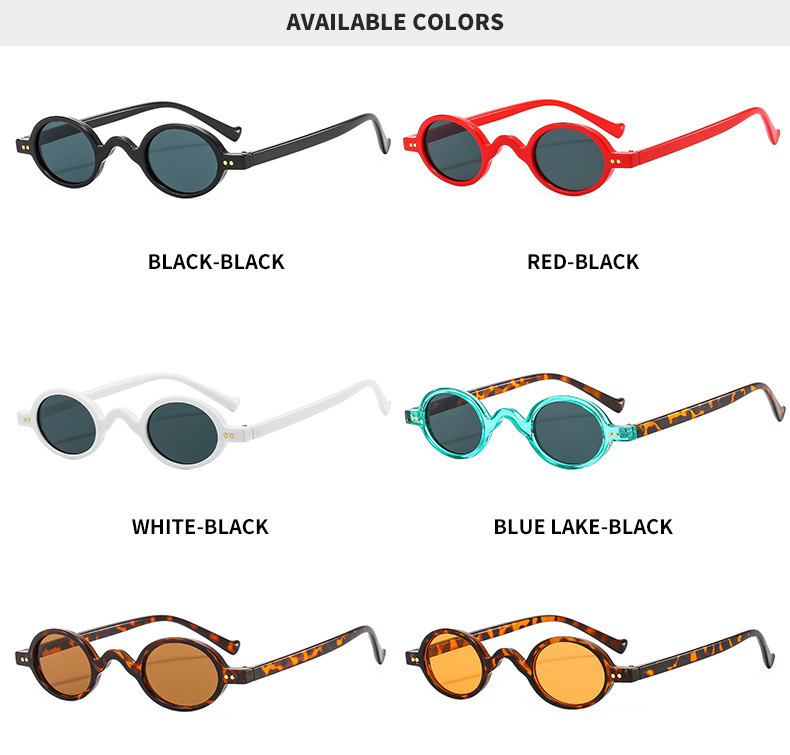 Funny Simple Style Color Block Ac Oval Frame Full Frame Men's Sunglasses display picture 4