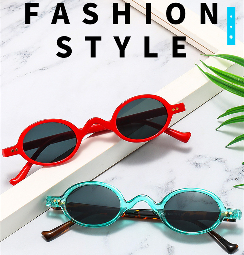 Funny Simple Style Color Block Ac Oval Frame Full Frame Men's Sunglasses display picture 1