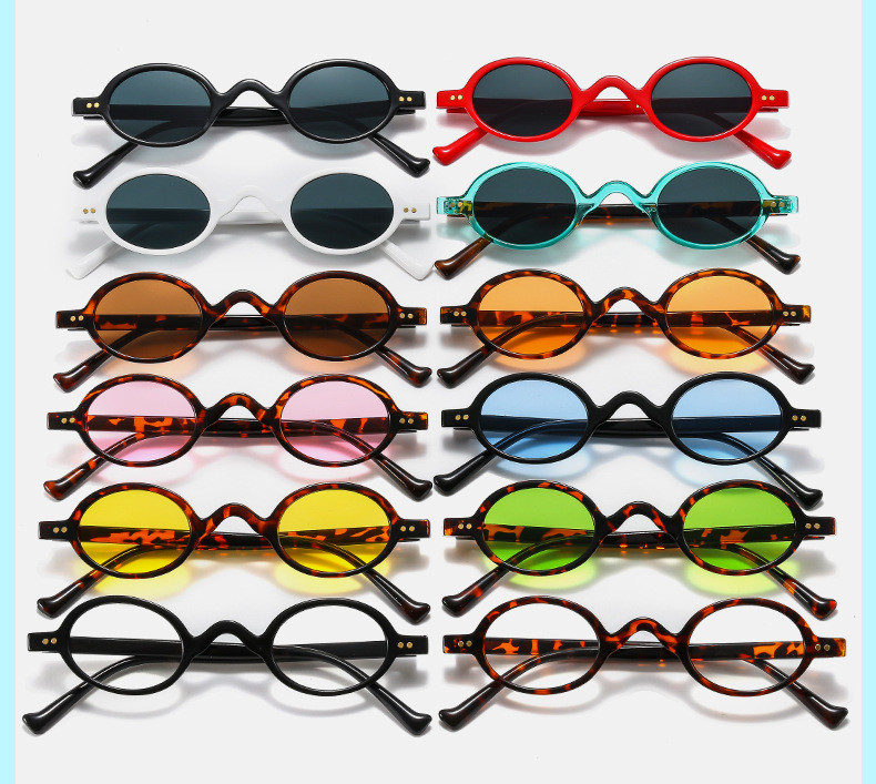 Funny Simple Style Color Block Ac Oval Frame Full Frame Men's Sunglasses display picture 3
