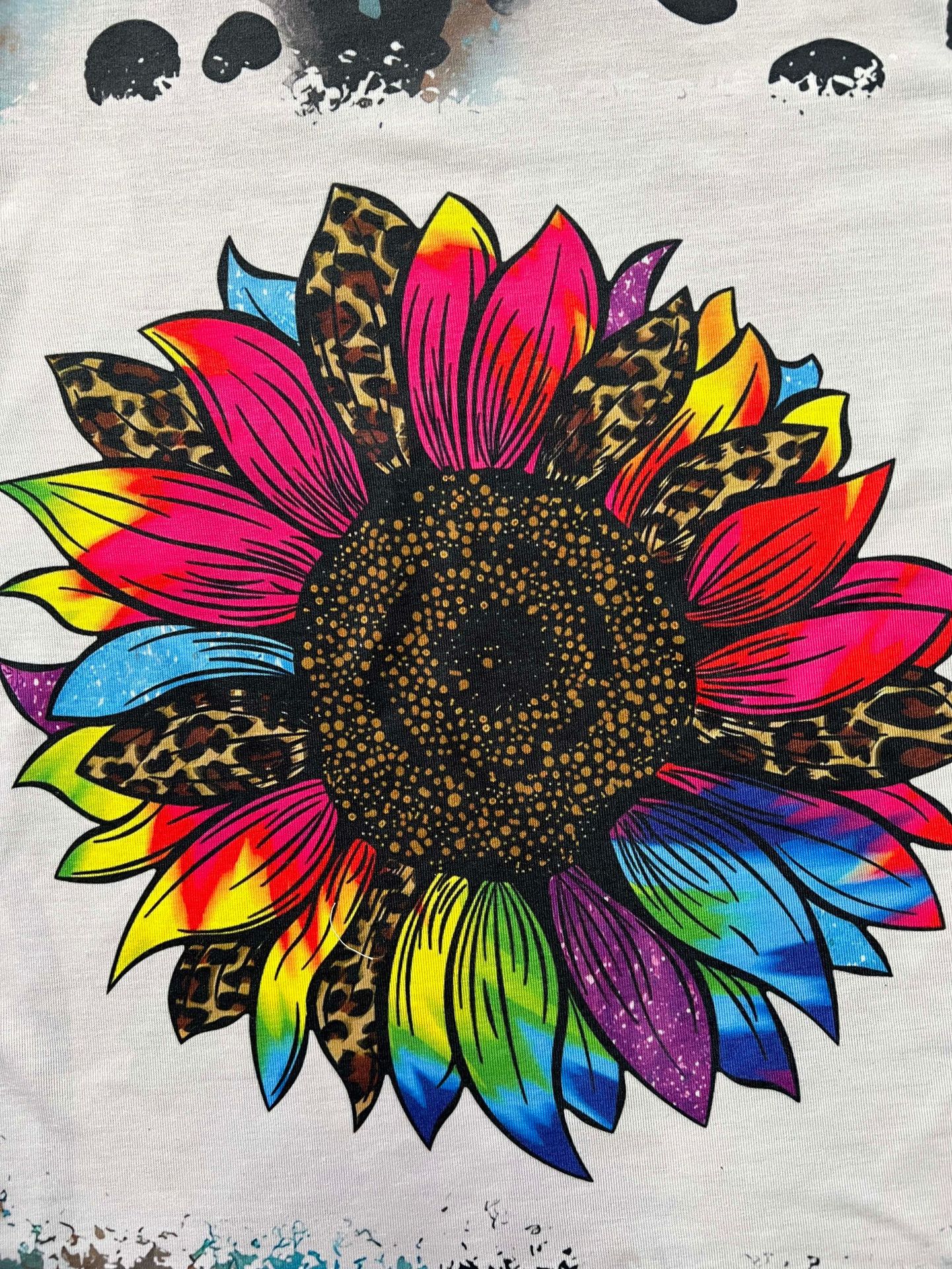 Women's T-shirt Short Sleeve T-shirts Casual Flower display picture 4