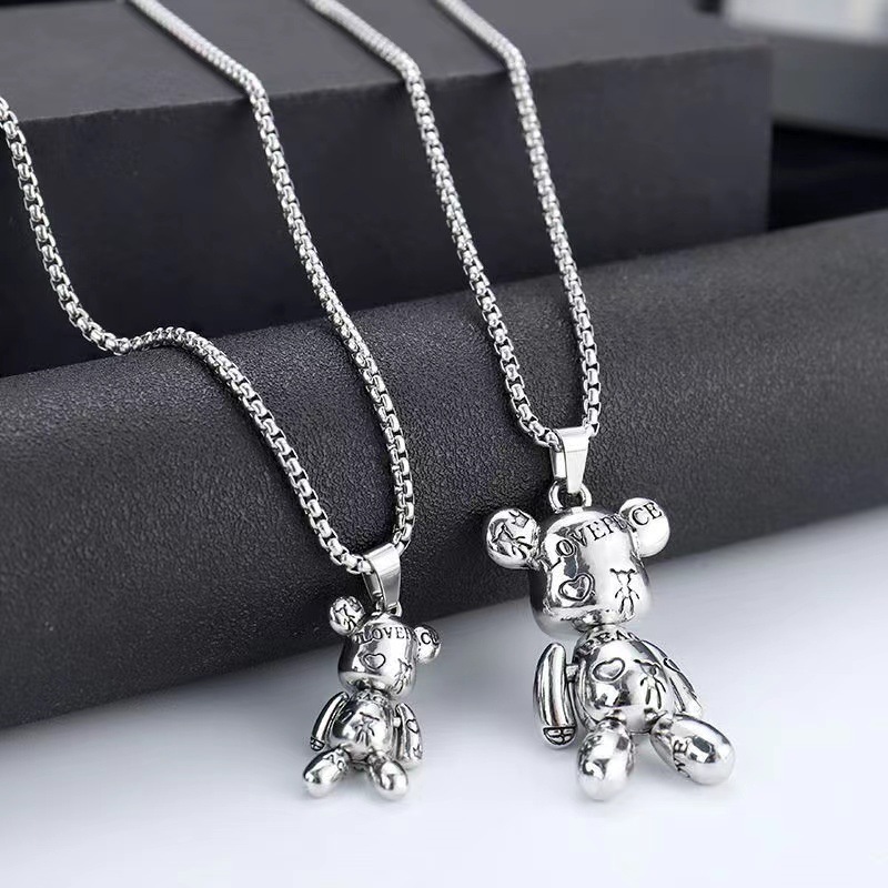 Casual Hip-Hop Bear Alloy None None Unisex Pendant Necklace display picture 3