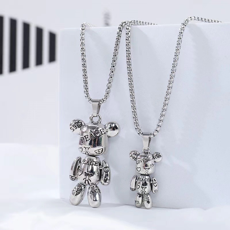 Casual Hip-Hop Bear Alloy None None Unisex Pendant Necklace display picture 2