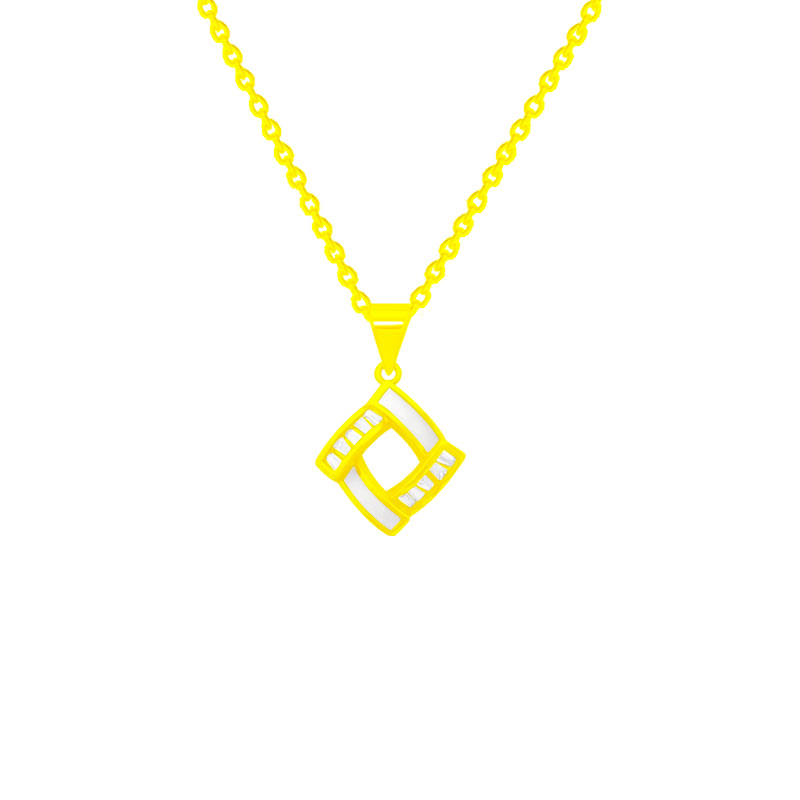 Simple Style Geometric Titanium Steel 18k Gold Plated Pendant Necklace display picture 1