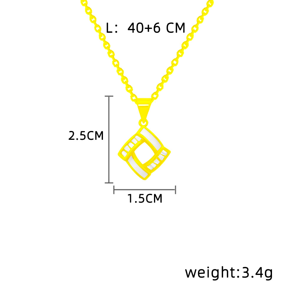 Simple Style Geometric Titanium Steel 18k Gold Plated Pendant Necklace display picture 6