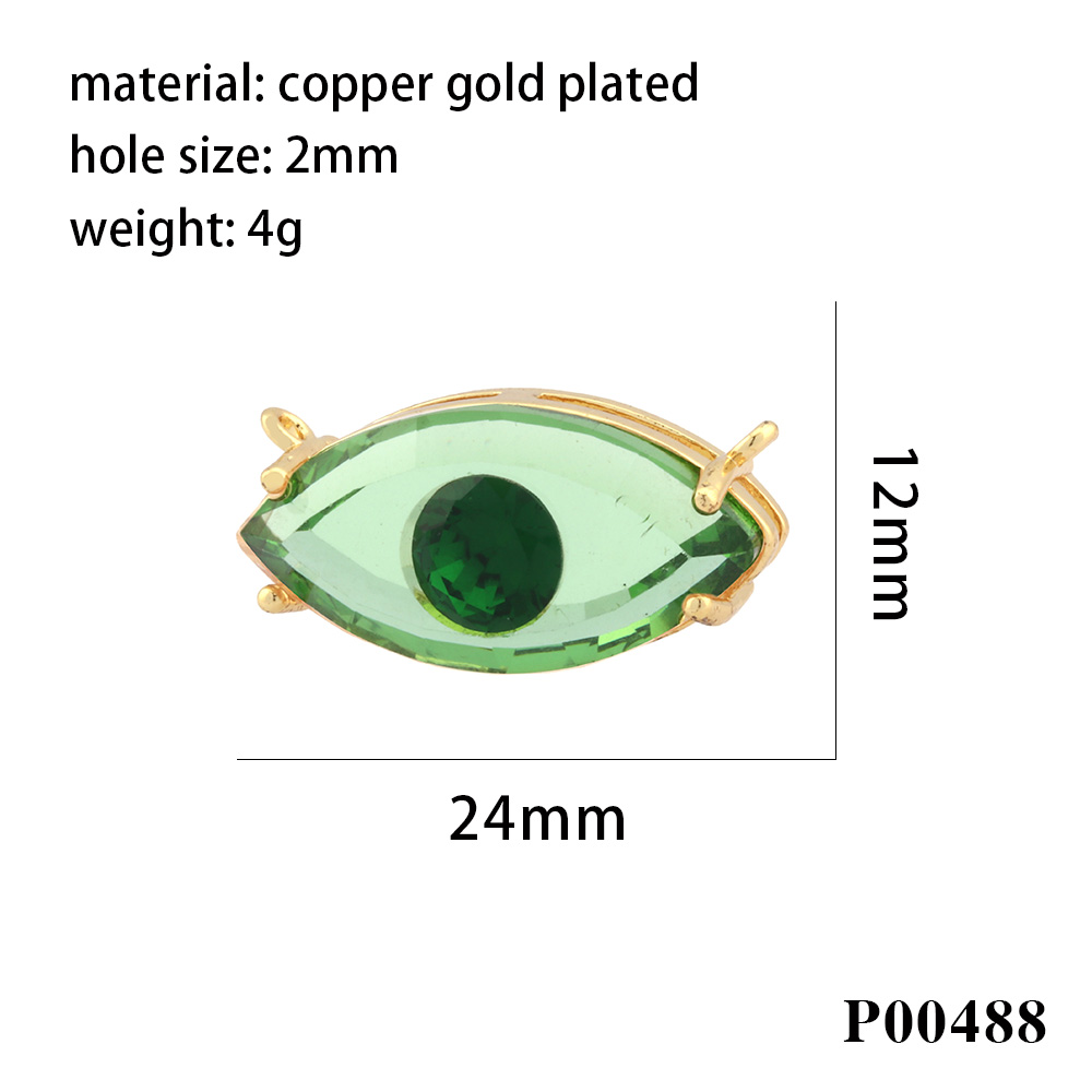 1 Piece Ig Style Shiny Devil's Eye Copper Plating Inlay Pendant Jewelry Accessories display picture 13