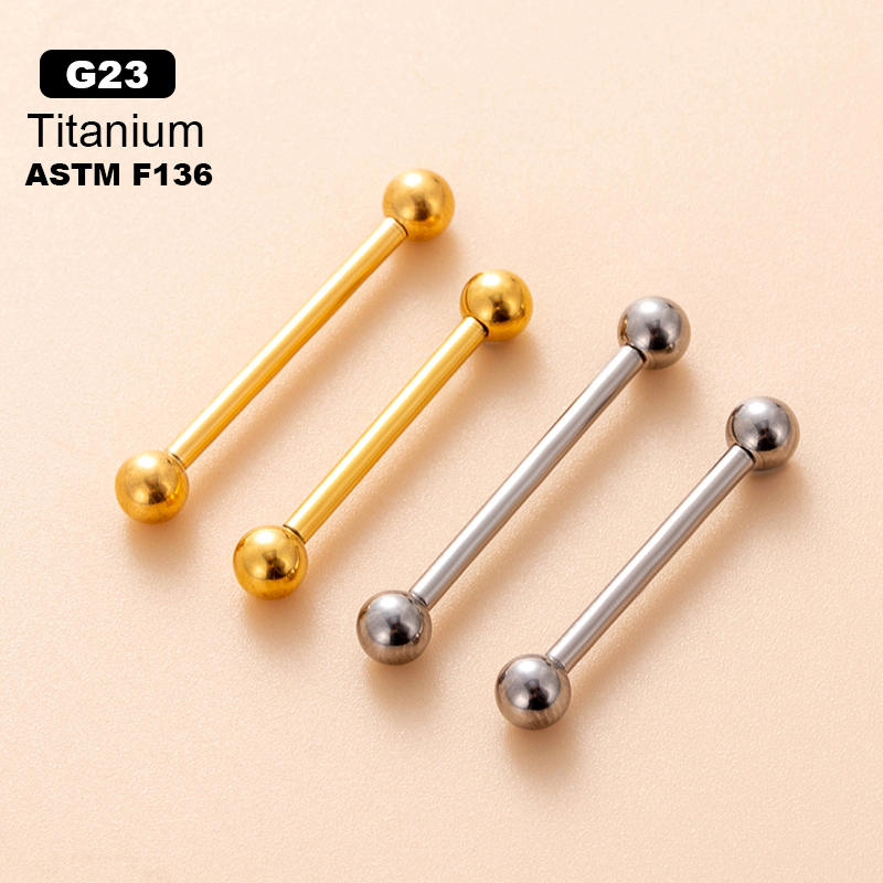 1 Piece Tongue Rings Simple Style Geometric Solid Color Pure Titanium Plating display picture 1