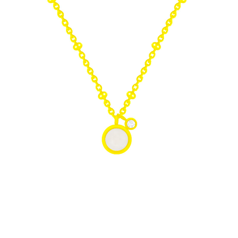 Simple Style Round Titanium Steel 18k Gold Plated Pendant Necklace display picture 2