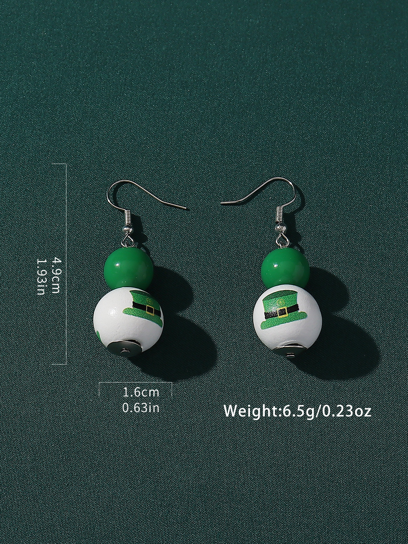1 Pair Casual Shamrock Synthetic Resin Wood Drop Earrings display picture 6
