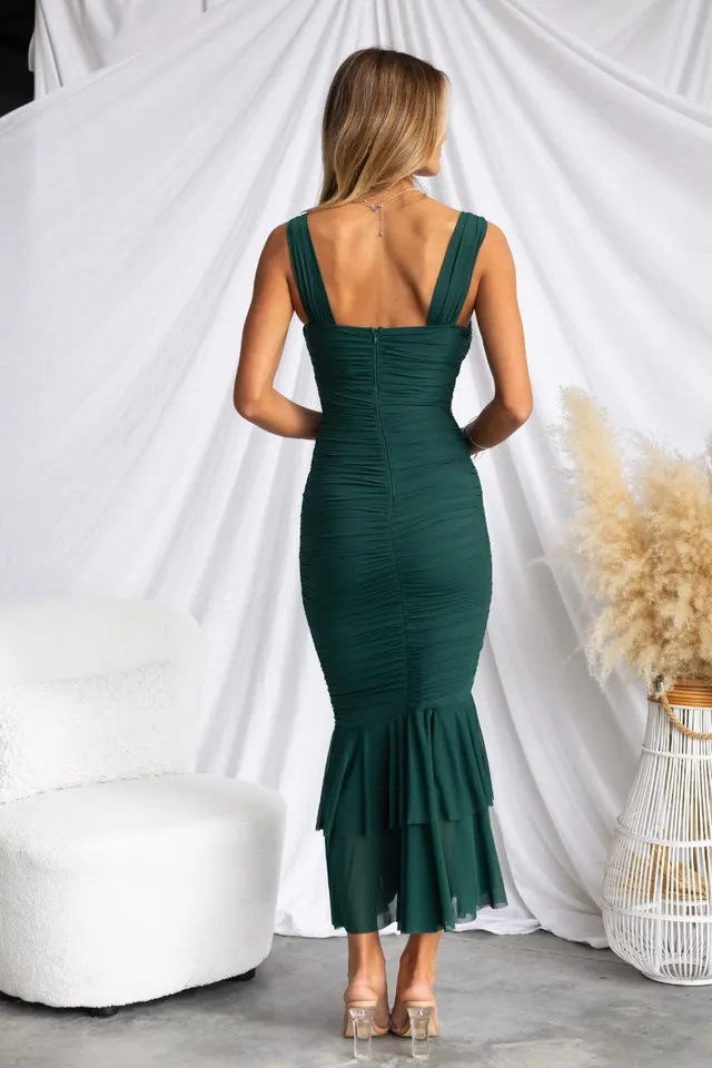 Frau Etuikleid Normales Kleid Elegant U-ausschnitt Reißverschluss Ärmellos Einfarbig Maxi Langes Kleid Täglich display picture 5