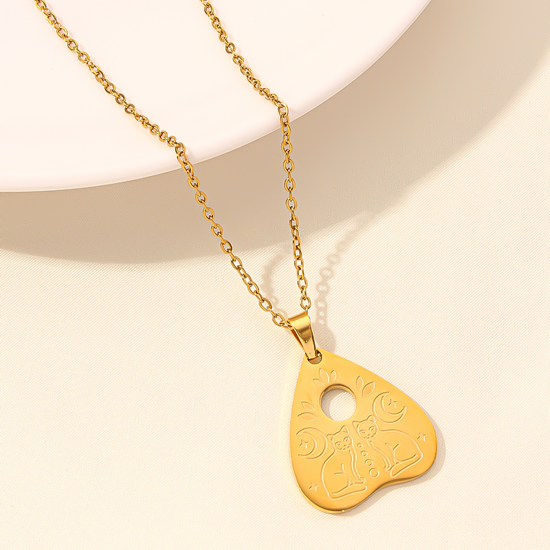 304 Stainless Steel Elegant Cute Luxurious Plating Heart Shape Pendant Necklace display picture 5
