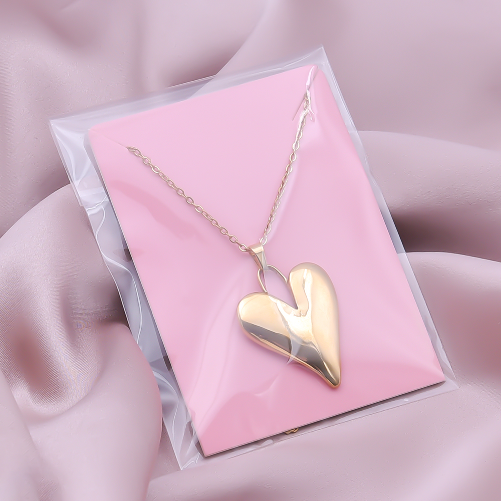 Elegant Simple Style Heart Shape Stainless Steel Plating Hollow Out 18k Gold Plated Pendant Necklace display picture 28