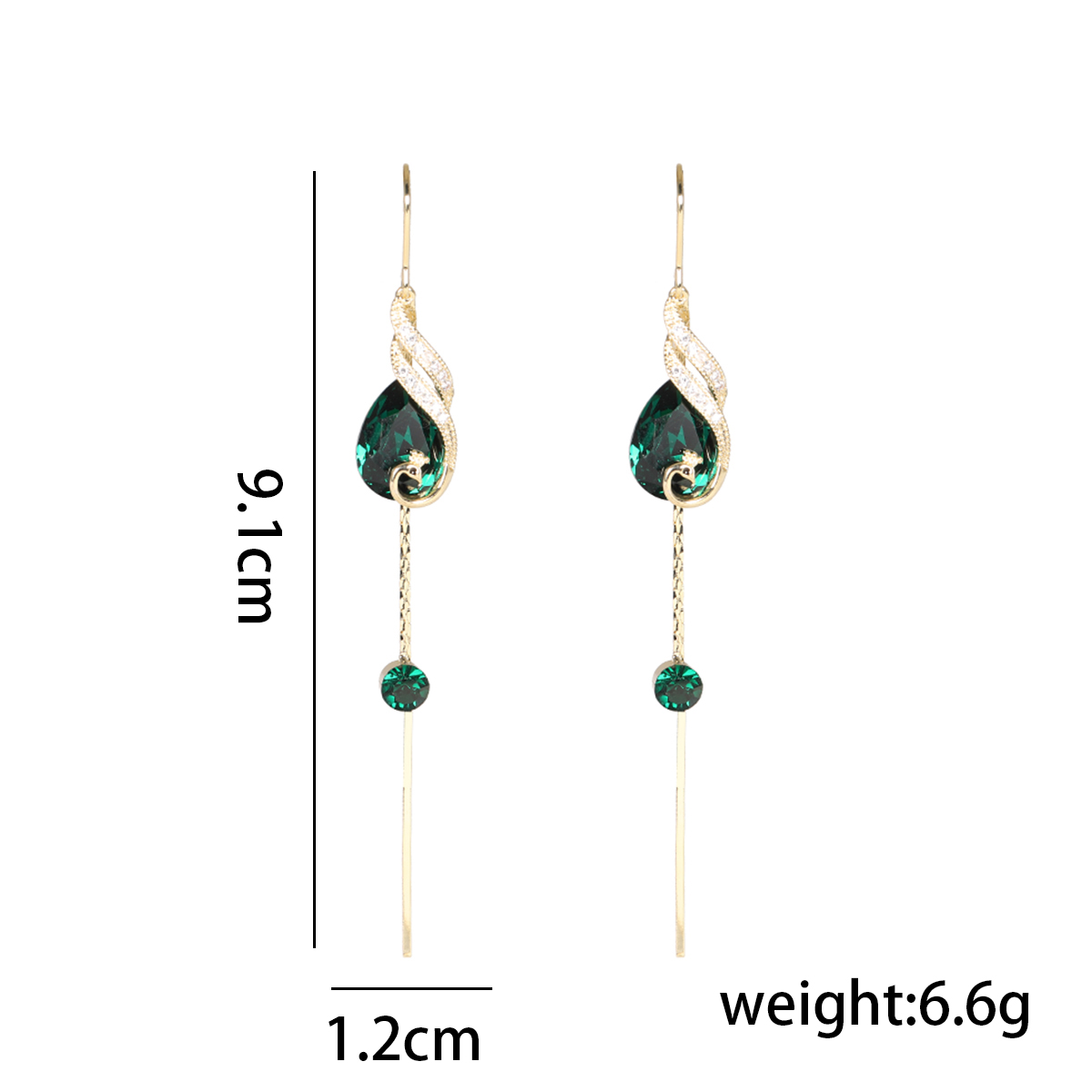 1 Pair Ig Style Simple Style Tassel Plating Inlay Copper Drop Earrings display picture 1