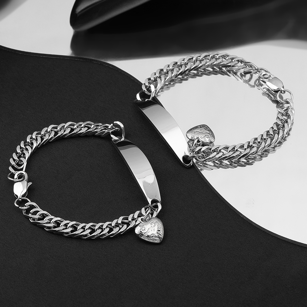 Casual Simple Style Heart Shape 304 Stainless Steel Bracelets In Bulk display picture 7