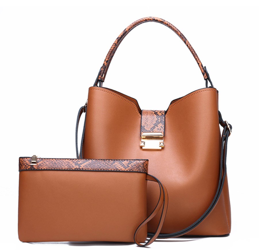 Women's Large Pu Leather Solid Color Vintage Style Square Buckle Bag Sets display picture 15