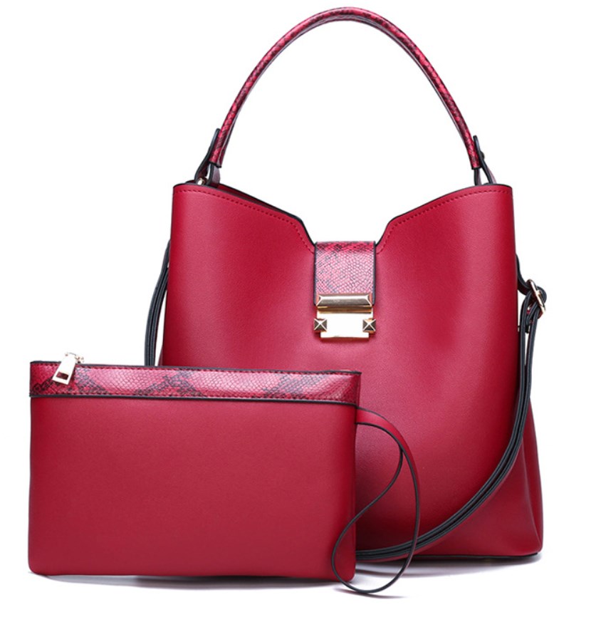 Women's Large Pu Leather Solid Color Vintage Style Square Buckle Bag Sets display picture 12