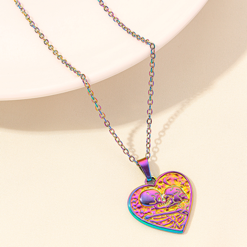 Simple Style Heart Shape Stainless Steel Plating 18k Gold Plated Pendant Necklace display picture 19