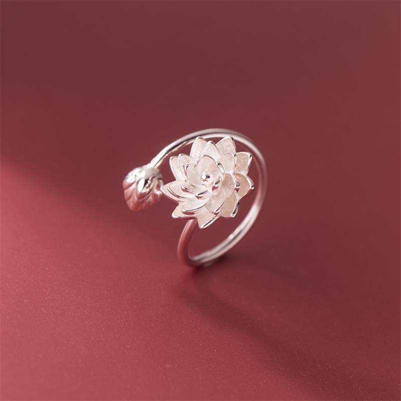 Wholesale Sweet Flower Copper Open Rings display picture 1