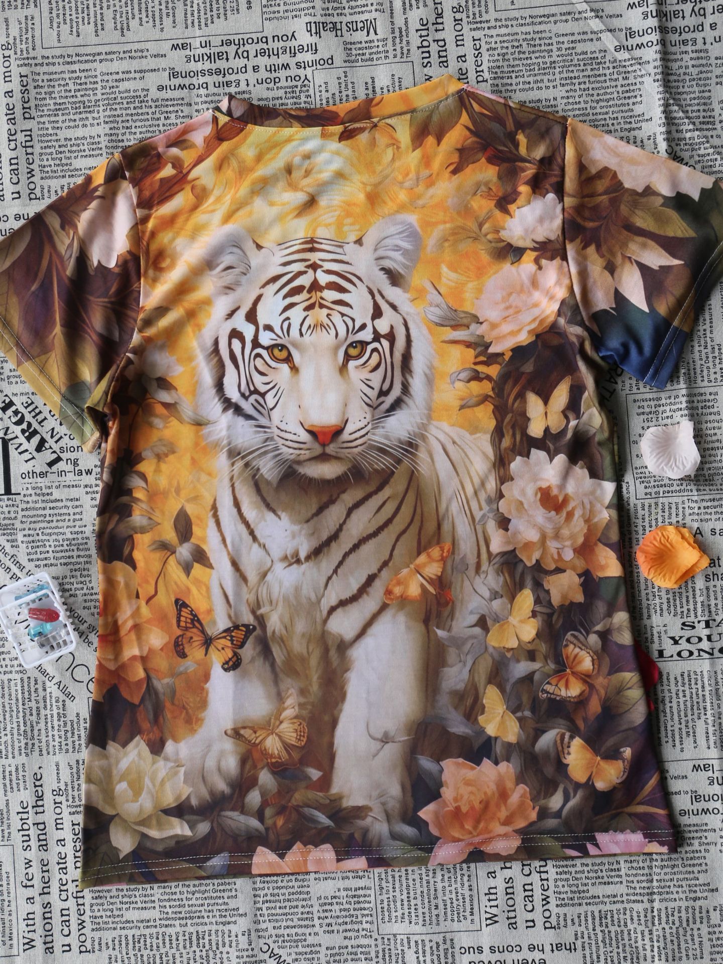 Frau T-shirt Kurzarm T-shirts Strassenmode Tiger display picture 2