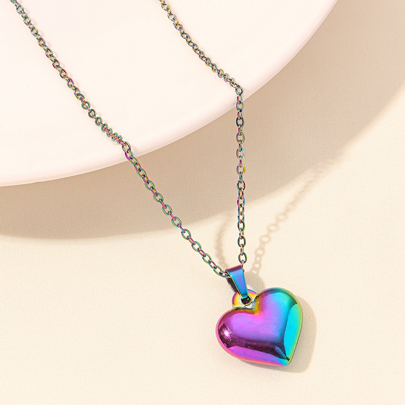 Elegant Cute Heart Shape Stainless Steel Plating 18k Gold Plated Pendant Necklace display picture 16