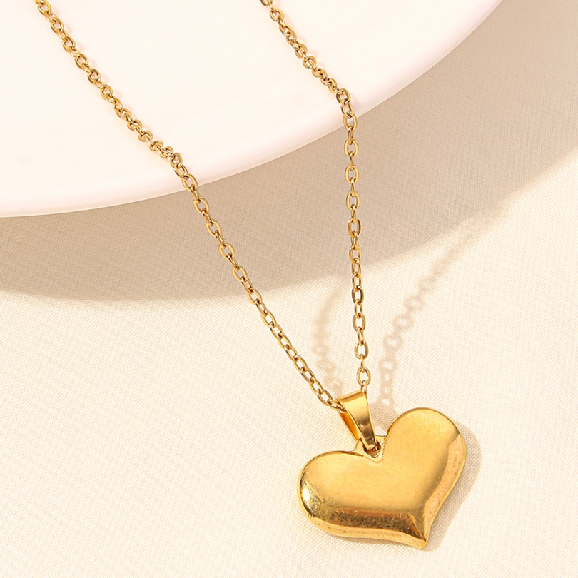 Elegant Cute Heart Shape Stainless Steel Plating 18k Gold Plated Pendant Necklace display picture 4