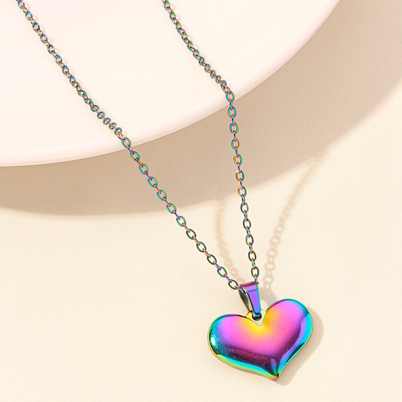 Elegant Cute Heart Shape Stainless Steel Plating 18k Gold Plated Pendant Necklace display picture 17