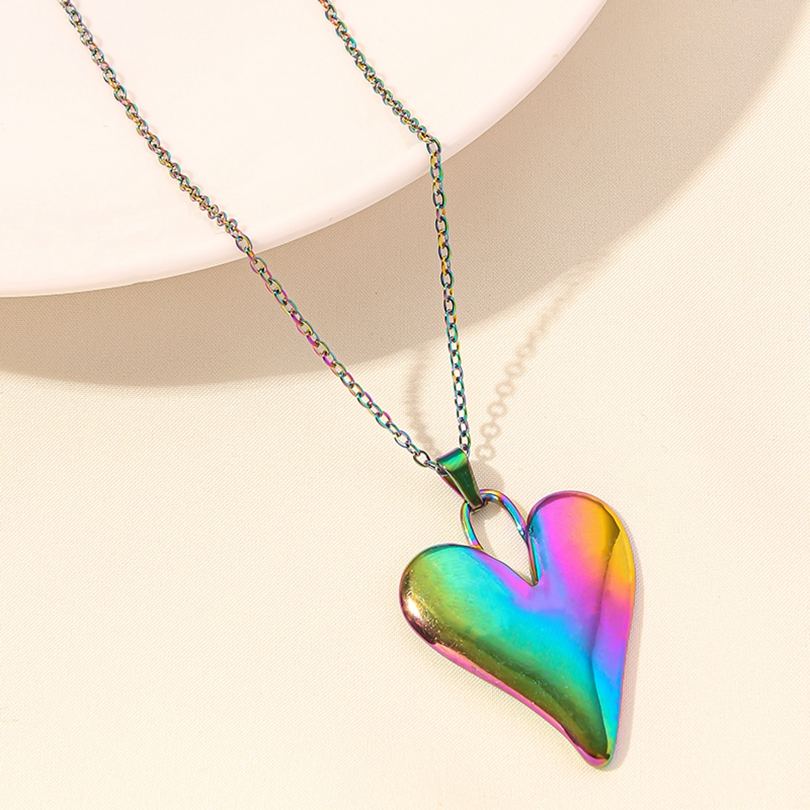 Elegant Cute Heart Shape Stainless Steel Plating 18k Gold Plated Pendant Necklace display picture 18