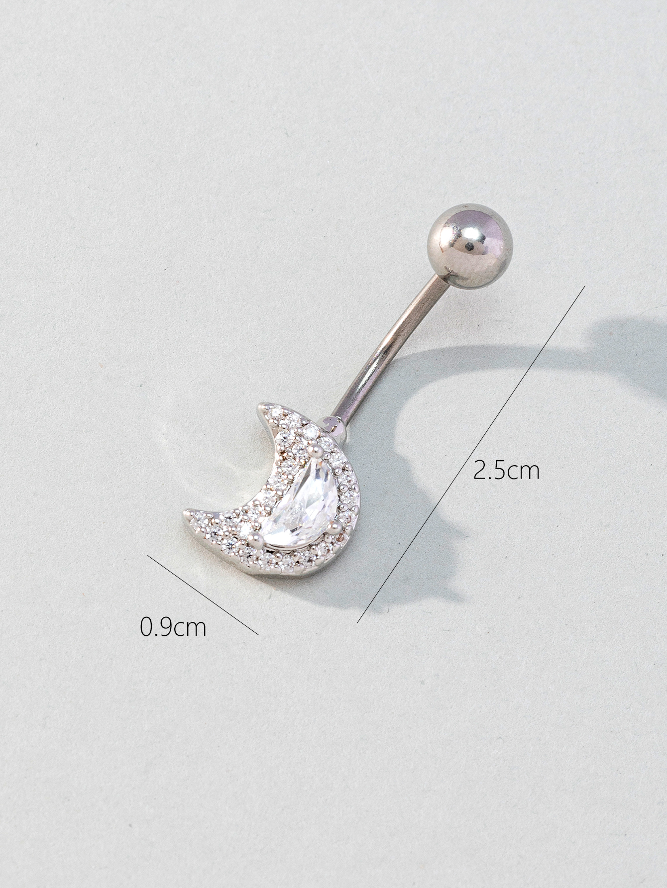 Hip-hop Geometric Stainless Steel Silver Plated Zircon Belly Ring In Bulk display picture 6