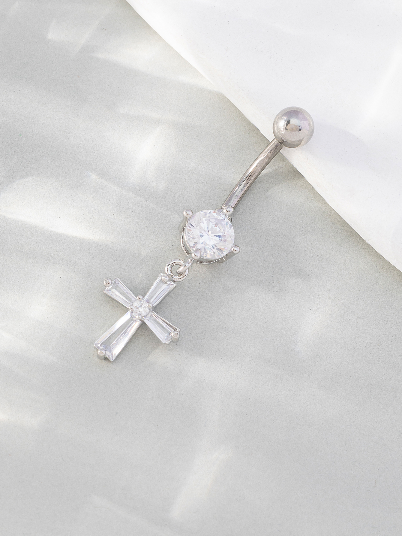 Hip-hop Cross Alloy Zircon Belly Ring In Bulk display picture 6