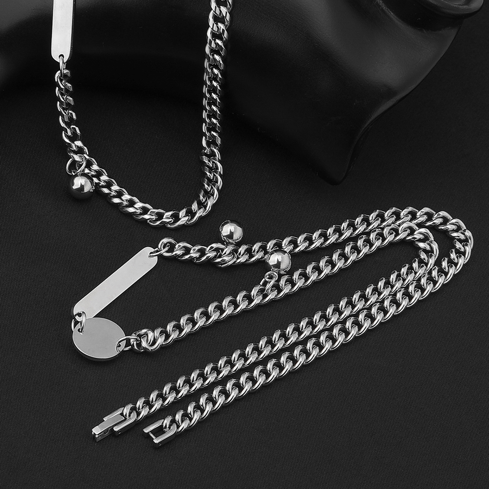 Casual Simple Style Solid Color 304 Stainless Steel Unisex Necklace display picture 7
