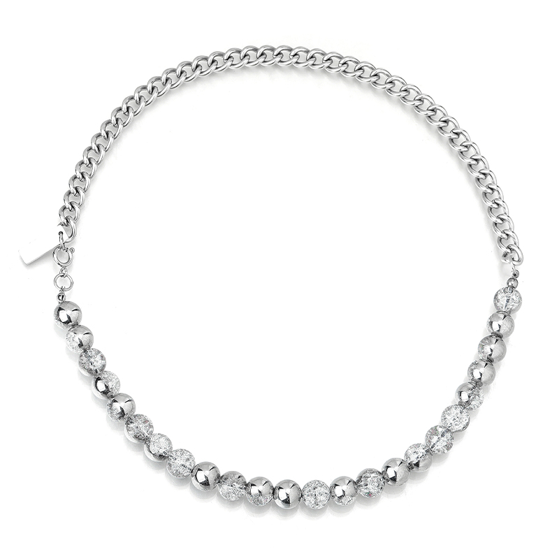 Casual Simple Style Classic Style Round 304 Stainless Steel Beaded Unisex Necklace display picture 1