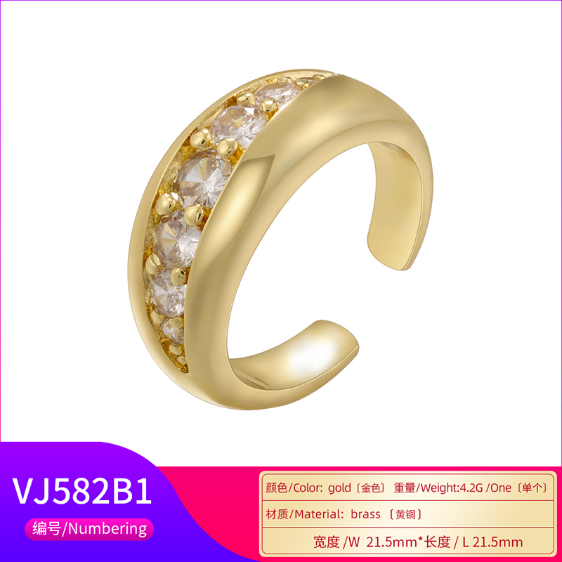 Vintage Style Simple Style Irregular Red Heart Petal Copper Plating Inlay Zircon 18k Gold Plated Open Rings display picture 30