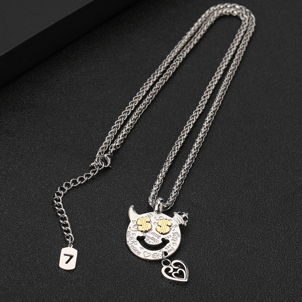 304 Stainless Steel Cute Little Devil Pendant Necklace display picture 2