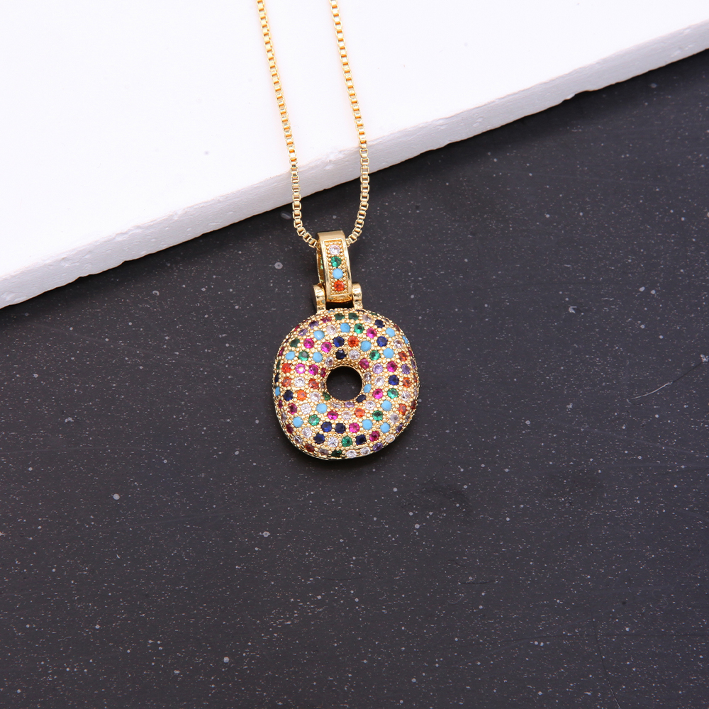 Novelty Letter Copper Plating Inlay Zircon 18k Gold Plated White Gold Plated Unisex Pendant Necklace display picture 18