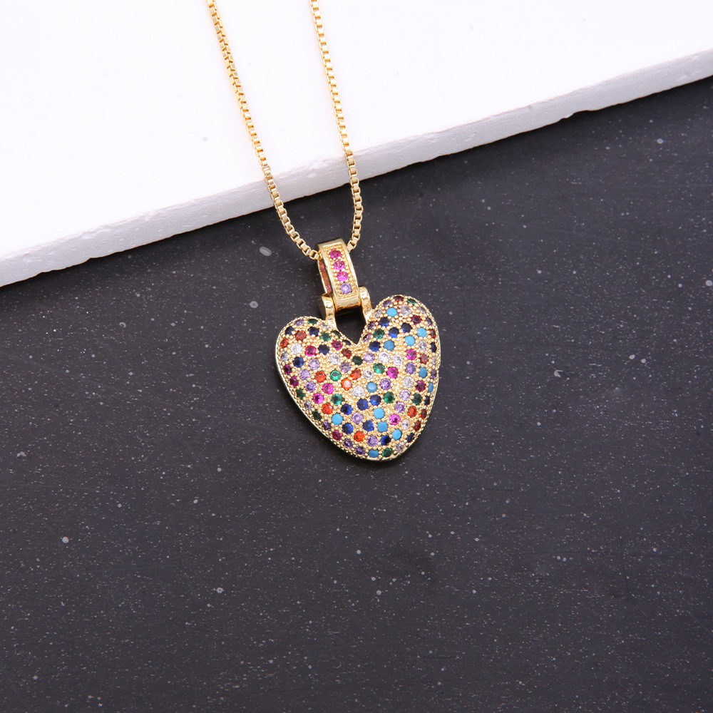 Novelty Letter Copper Plating Inlay Zircon 18k Gold Plated White Gold Plated Unisex Pendant Necklace display picture 28
