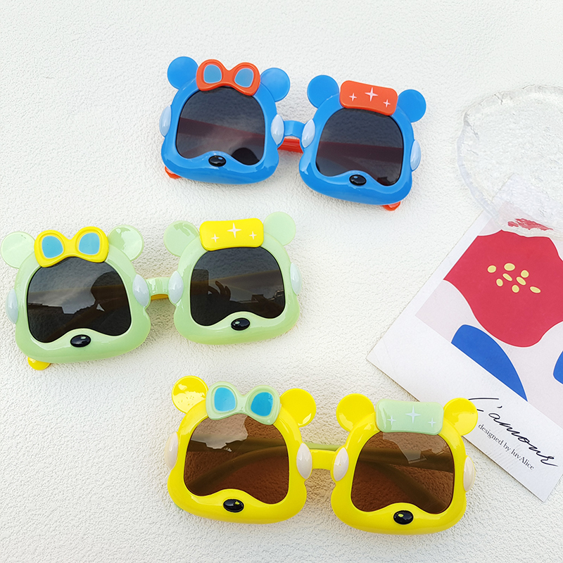 Cute Cartoon Character Ac Oval Frame Full Frame Kids Sunglasses display picture 3