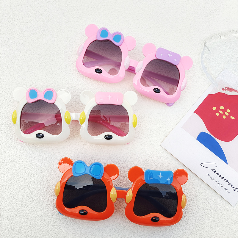 Cute Cartoon Character Ac Oval Frame Full Frame Kids Sunglasses display picture 5