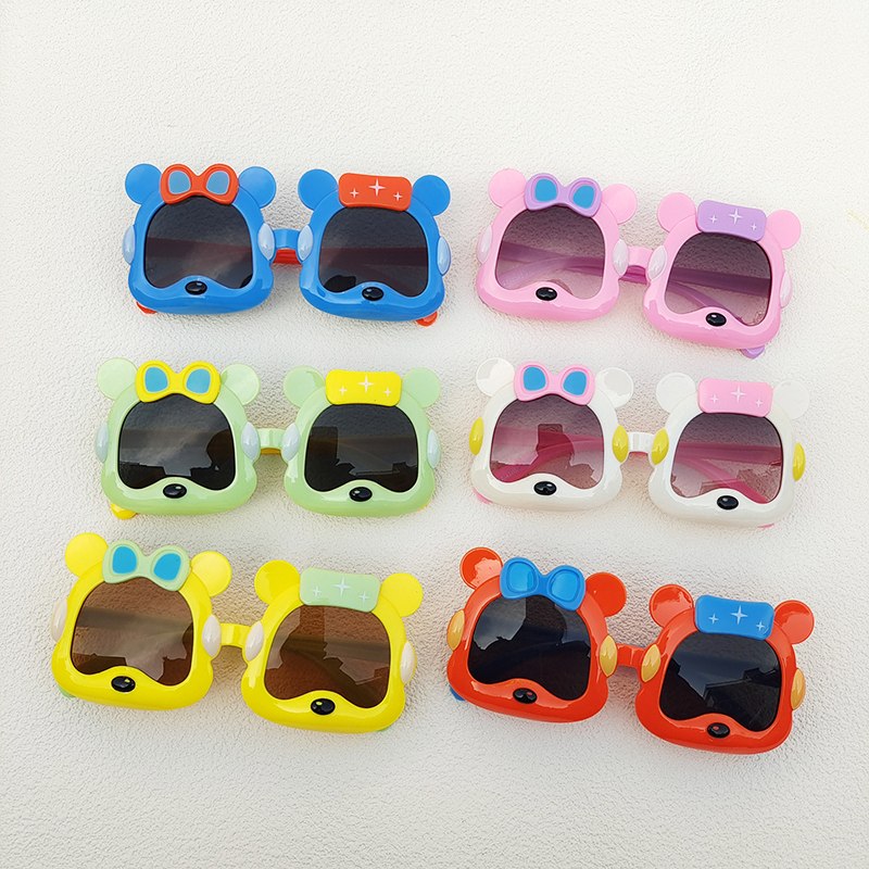 Cute Cartoon Character Ac Oval Frame Full Frame Kids Sunglasses display picture 6