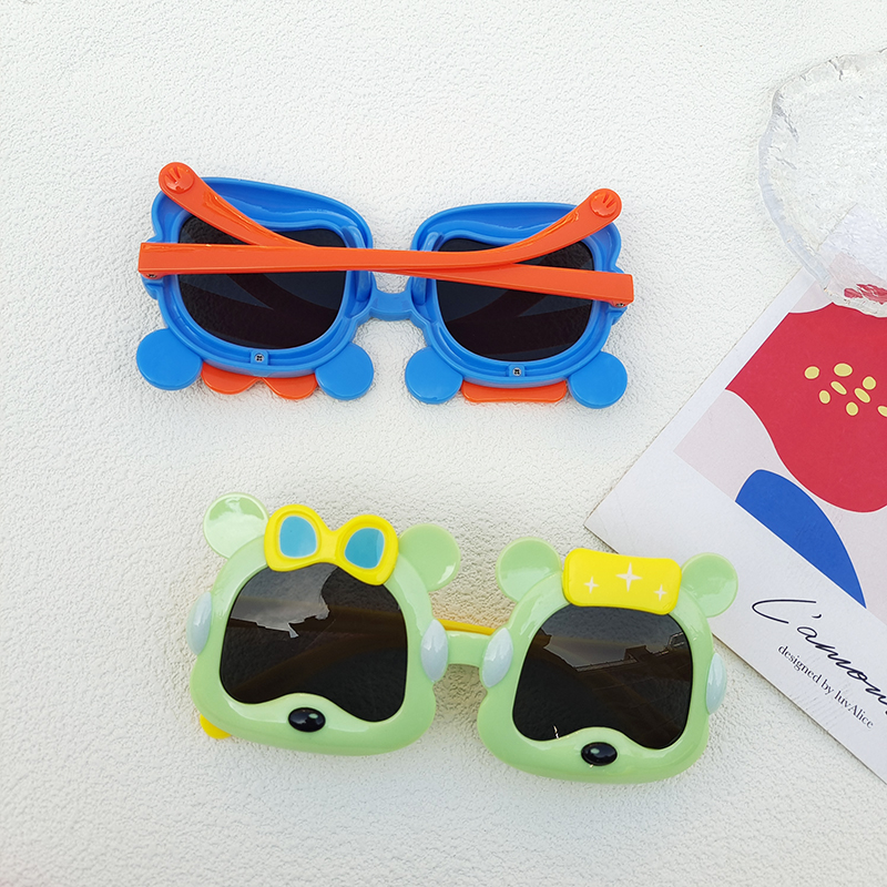 Cute Cartoon Character Ac Oval Frame Full Frame Kids Sunglasses display picture 4