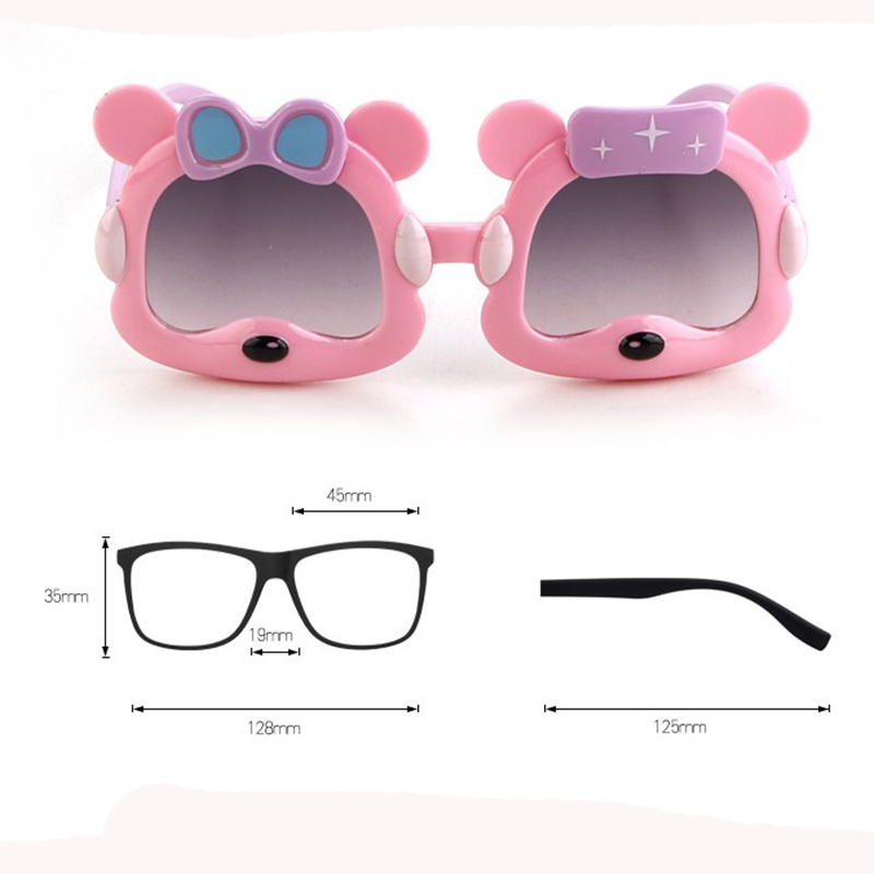 Cute Cartoon Character Ac Oval Frame Full Frame Kids Sunglasses display picture 1