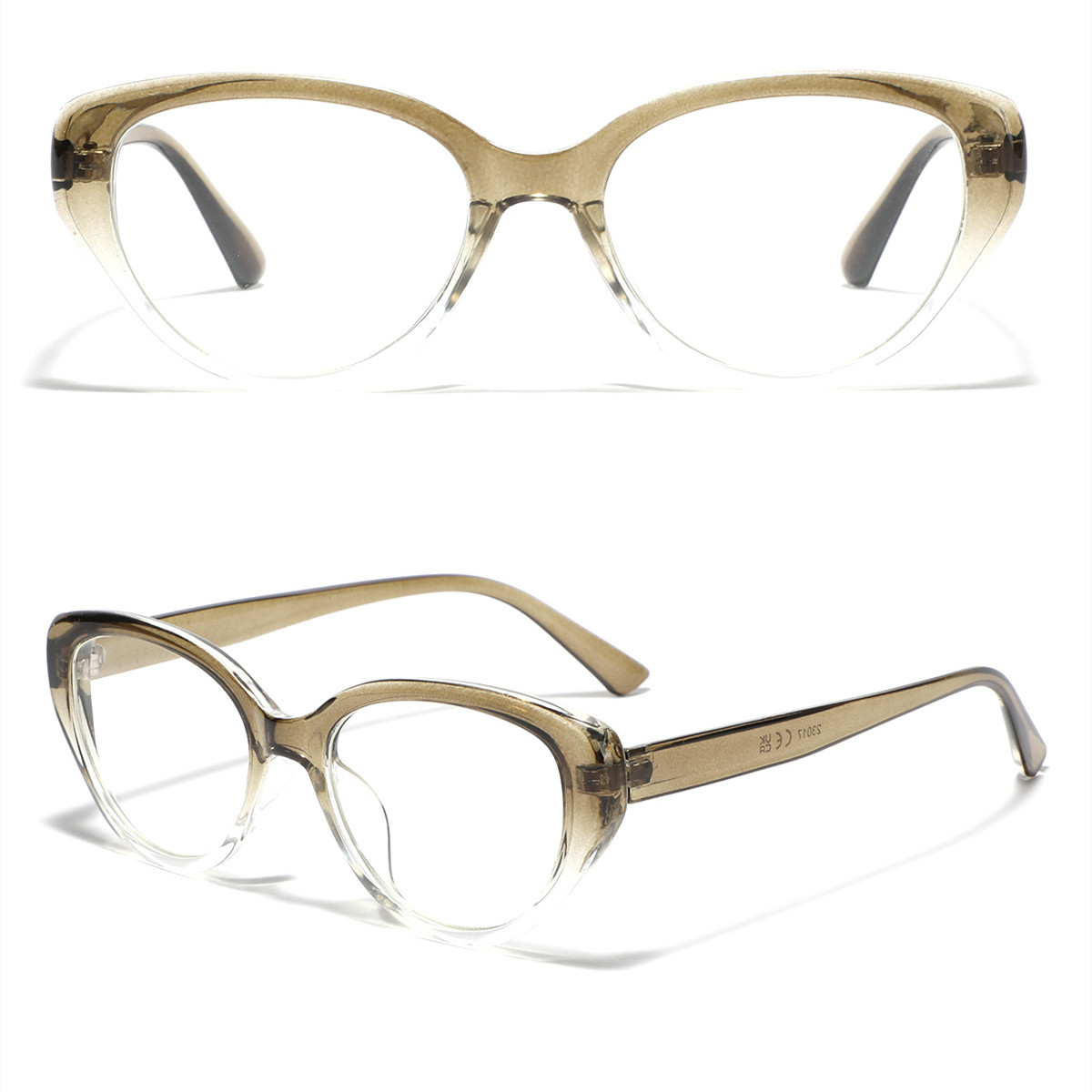 Hip-hop Streetwear Geometric Ac Cat Eye Full Frame Optical Glasses display picture 6