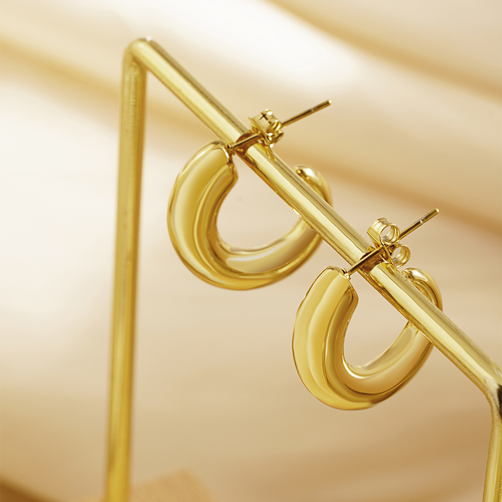 1 Paar Elegant Vintage-Stil Geometrisch Überzug Inlay Edelstahl 304 Künstliche Perlen Strasssteine 18 Karat Vergoldet Ohrstecker display picture 8