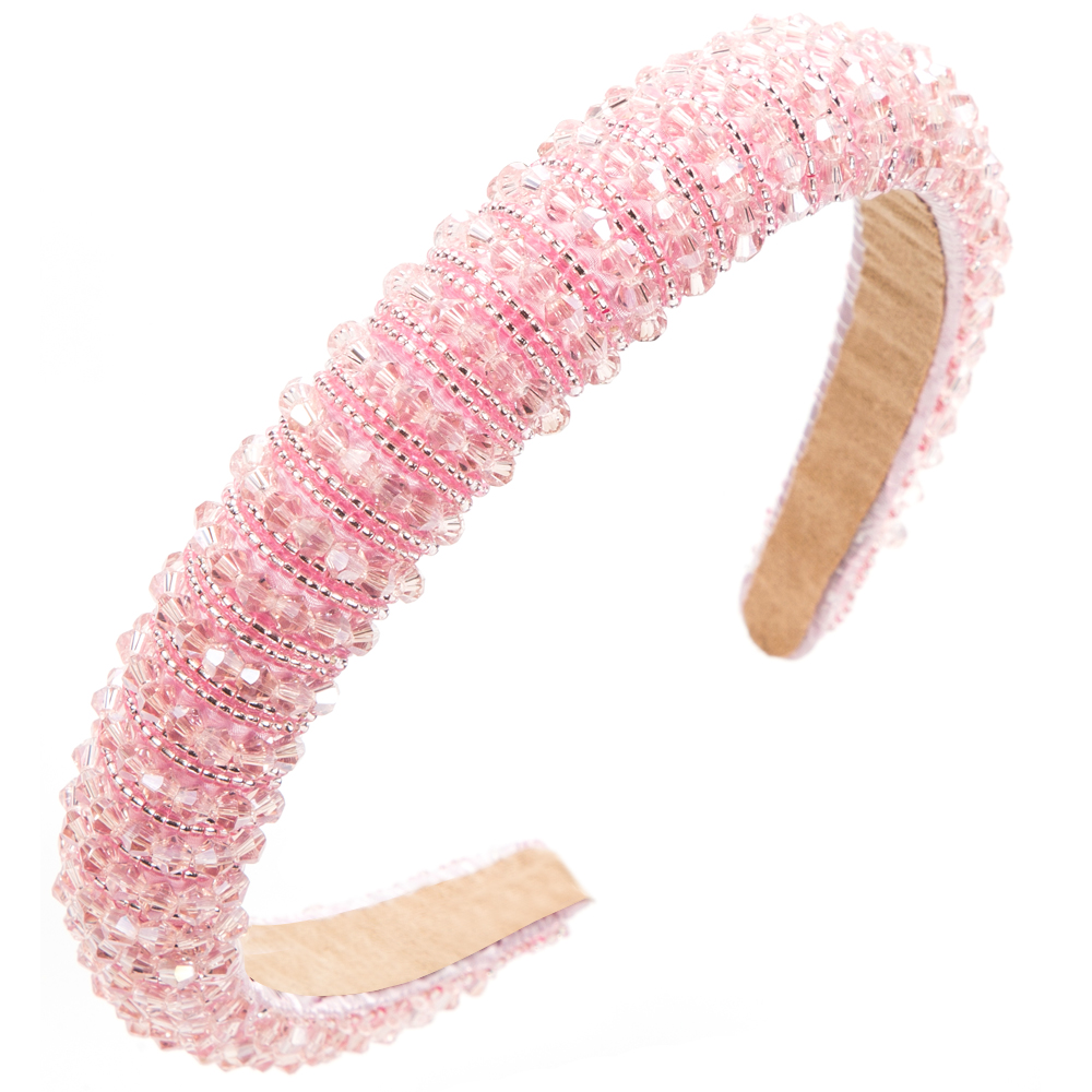 Women's Elegant Glam Geometric Artificial Crystal Cloth Beaded Inlay Artificial Crystal Beads Hair Band display picture 8