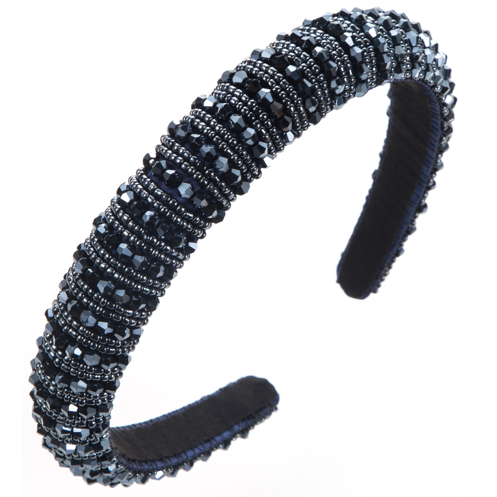 Women's Elegant Glam Geometric Artificial Crystal Cloth Beaded Inlay Artificial Crystal Beads Hair Band display picture 9