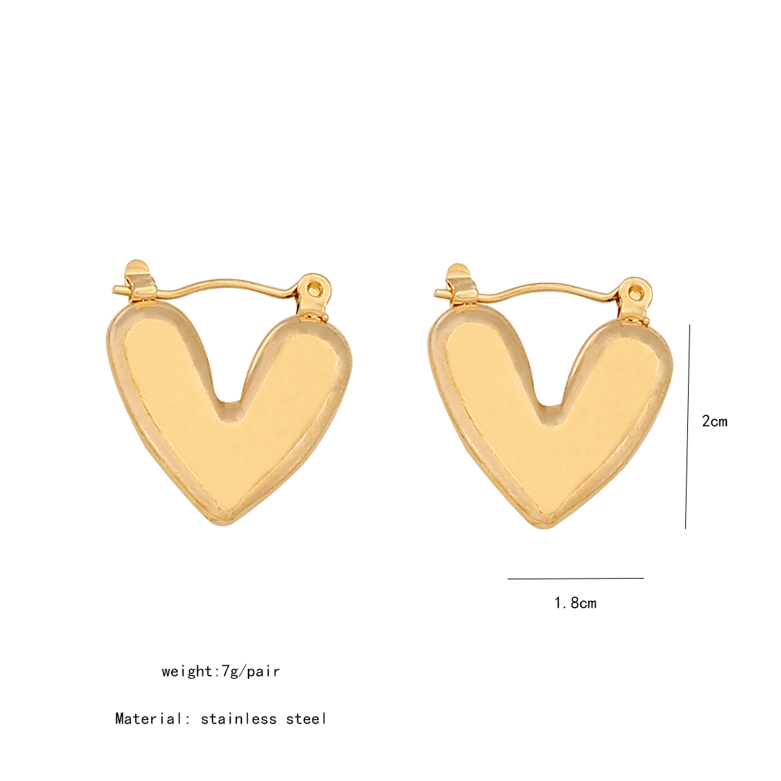1 Pair Simple Style Geometric Plating Stainless Steel 18K Gold Plated Hoop Earrings display picture 5