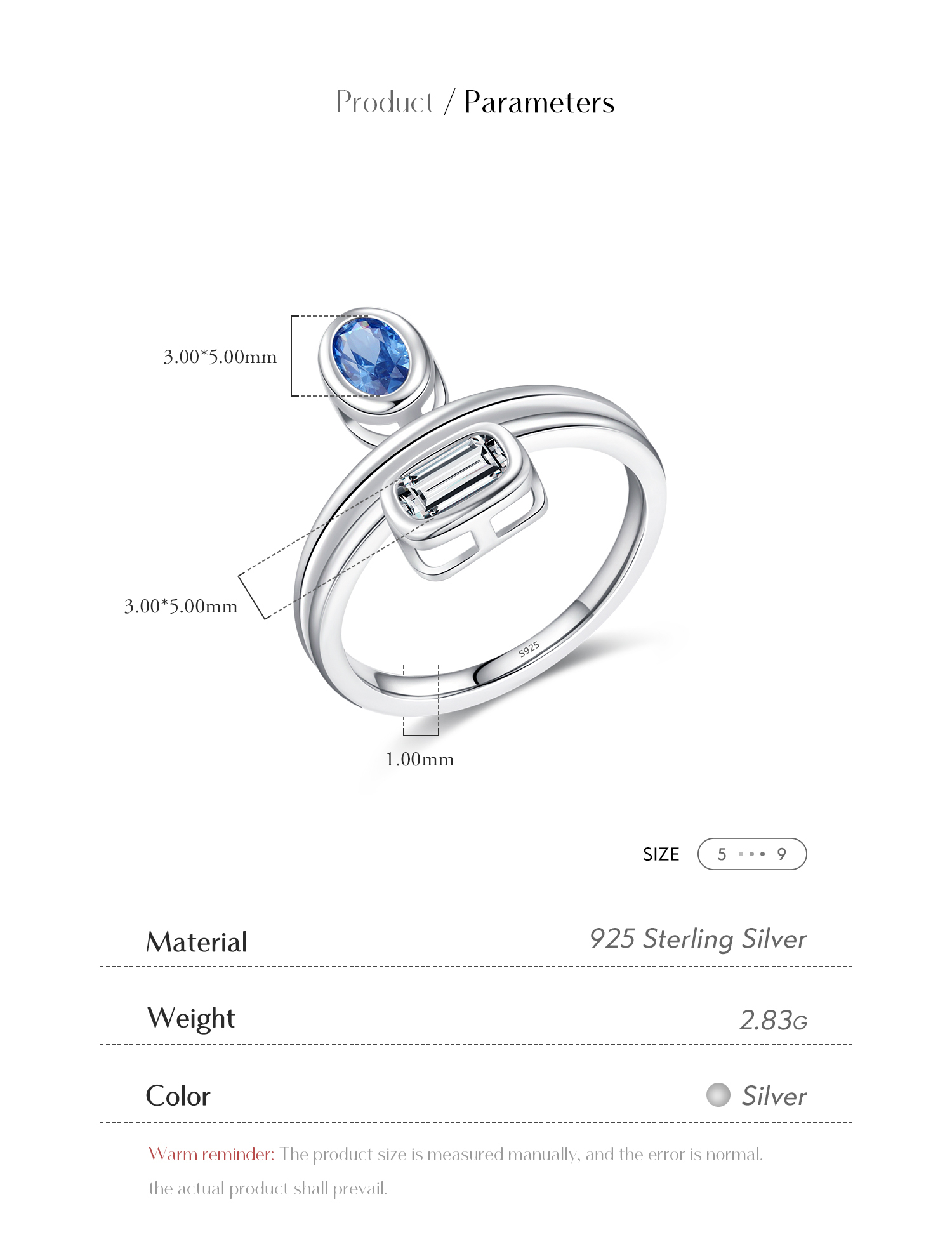 Ig-stil Elegant Luxuriös Oval Rechteck Sterling Silber Überzug Inlay Zirkon Überzogen Mit Rhodium Ringe display picture 4