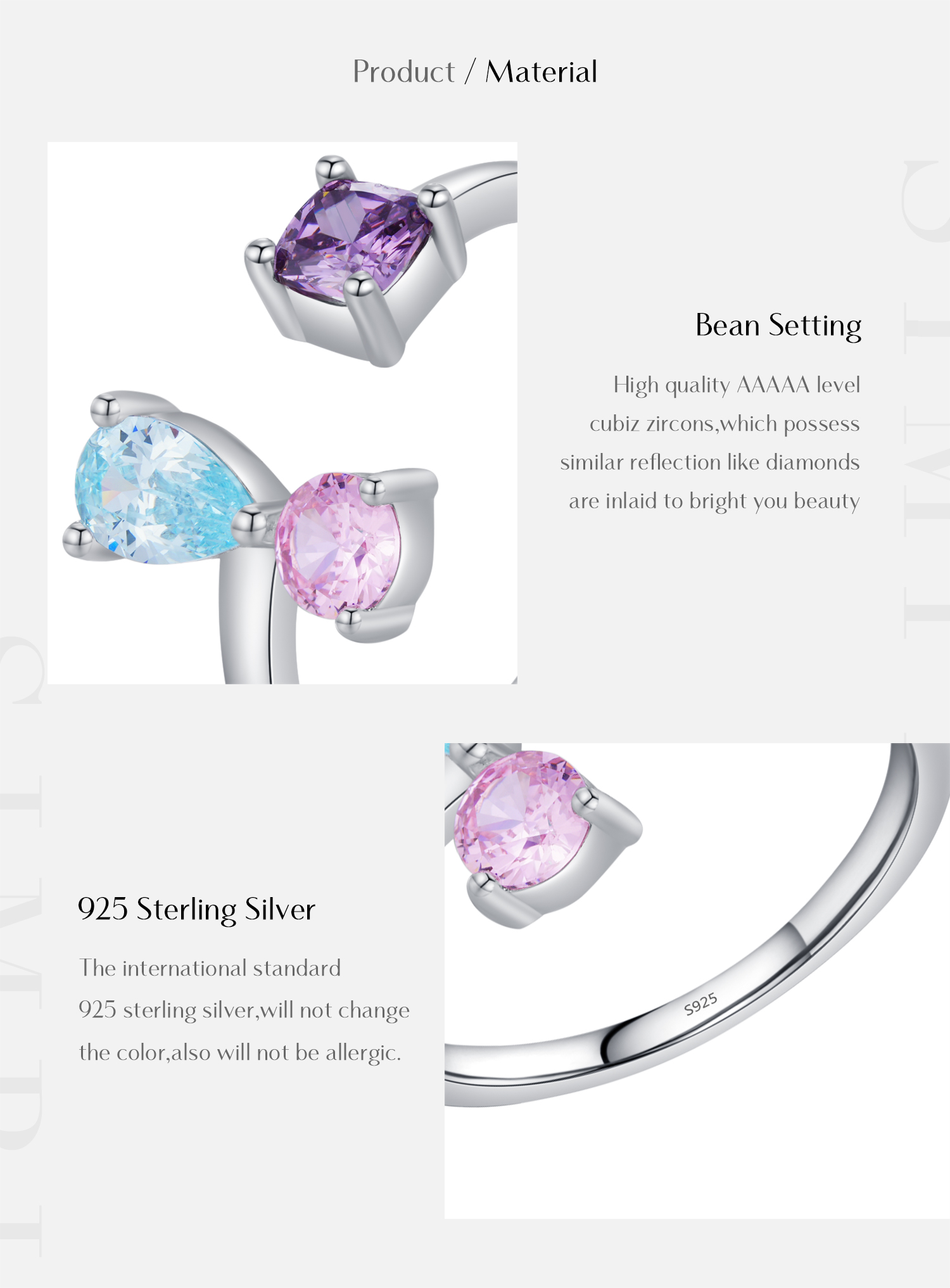 Ig Style Elegant Sweet Round Water Droplets Sterling Silver Epoxy Plating Inlay Artificial Pearls Zircon Rhodium Plated Open Rings display picture 3